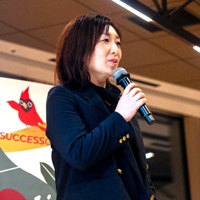 Cardi賞エントリー者として成果発表するベタープレイスの内谷氏（２）